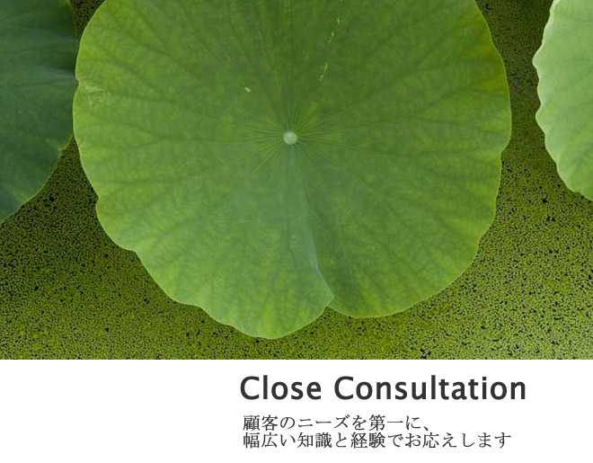 Close Consultation | 顧客のニーズを第一に、幅広い知識と経験でお応えします